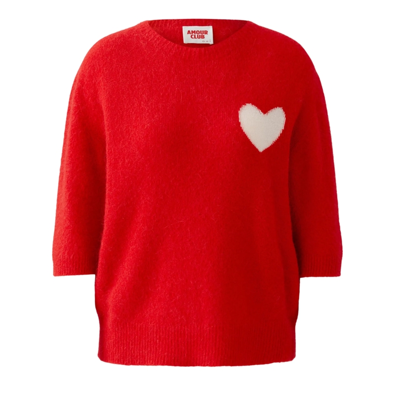 Oui Pullover Pullover rot