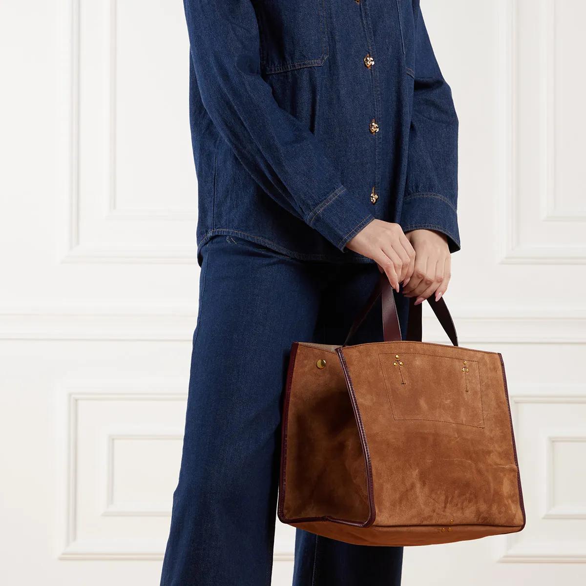 Jérôme Dreyfuss Bruin leren tote tas organizer Brown Dames
