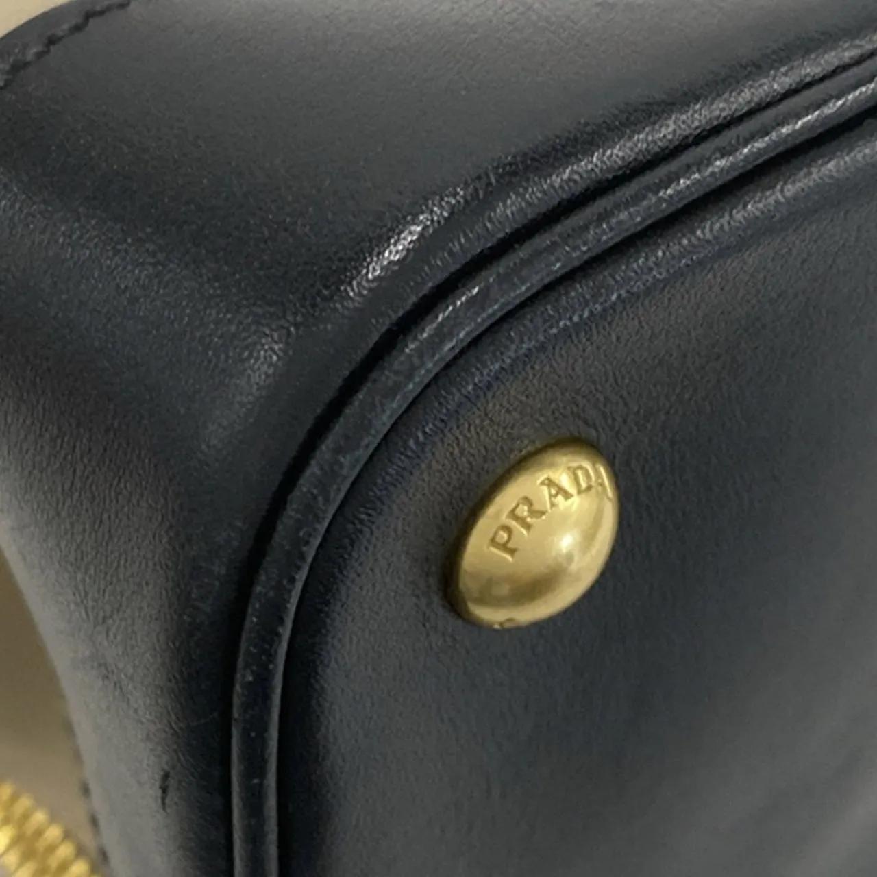 Prada Crossbody bags 2013-2023 Bicolor Soft Calf Double Zip Dome Satche in bruin