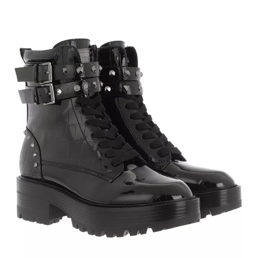 Guess Florice Boot Leather Black Bottes à lacets