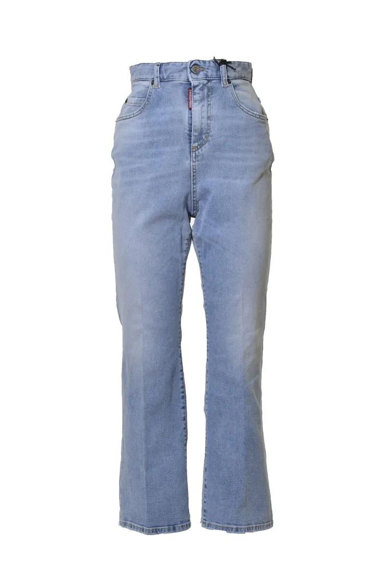 Thumbnail - Dsquared2 - Light Blue Cotton Bell Bottom Jeans - Größe 36 - blau