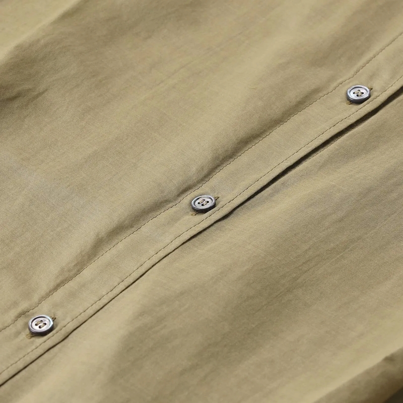 Roberto Collina Chemisier Hemdbluse aus Baumwollmix grün(Image 3)