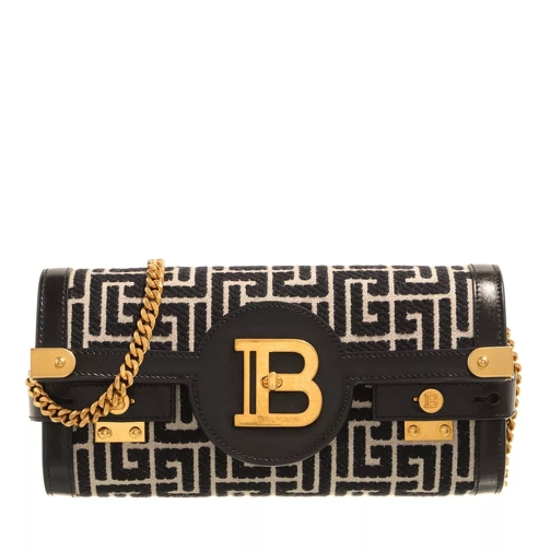 Balmain B-Buzz 23 Monogram Pouch Jacquard Ivory/Black Crossbody Bag