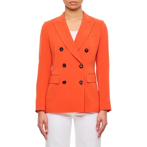 Alberto Biani Blazer Tailored Double-Breasted Jacket Orange