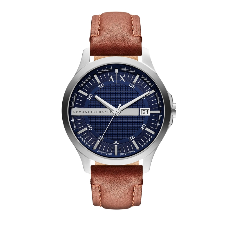 Armani Exchange Automatikuhr Armani Exchange Three-Hand Date Brown Leather Watc Brown(Image 2)