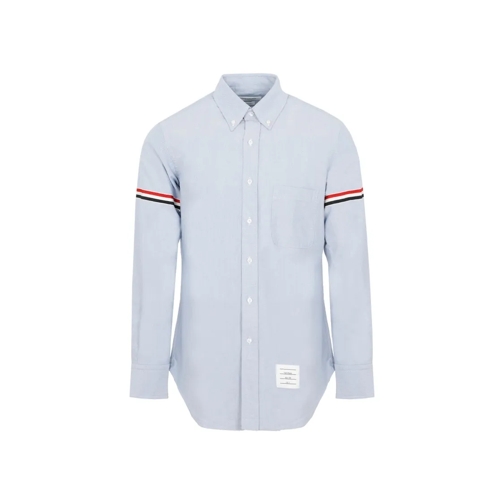 Thom Browne Hemden Light Blue Grosgrain Arm Band Oxford Shirt Blue