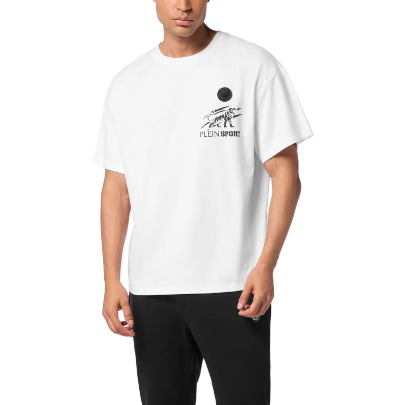 Plein Sport T-Shirt T-Shirt Rundhalsausschnitt Ss Tiger weiss(Image 3)