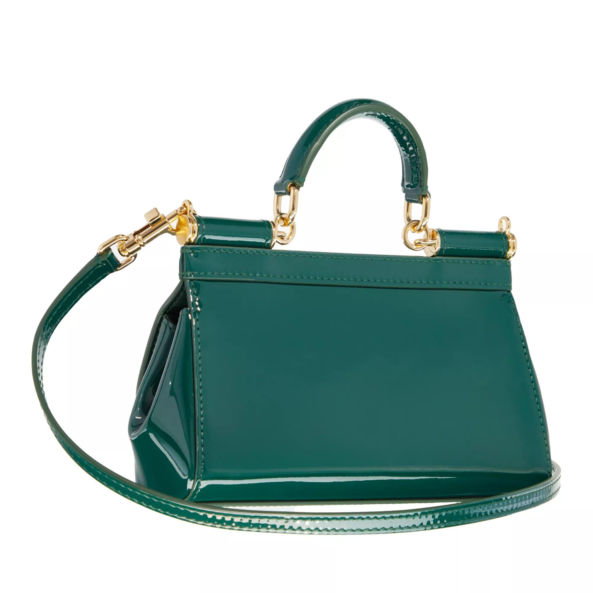 Dolce&Gabbana Satchels Sicily Top Handle Bag Dauphine Calfskin in groen