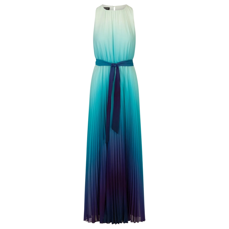 Apart Maxikleid One-Shoulder Chiffonkleid bunt