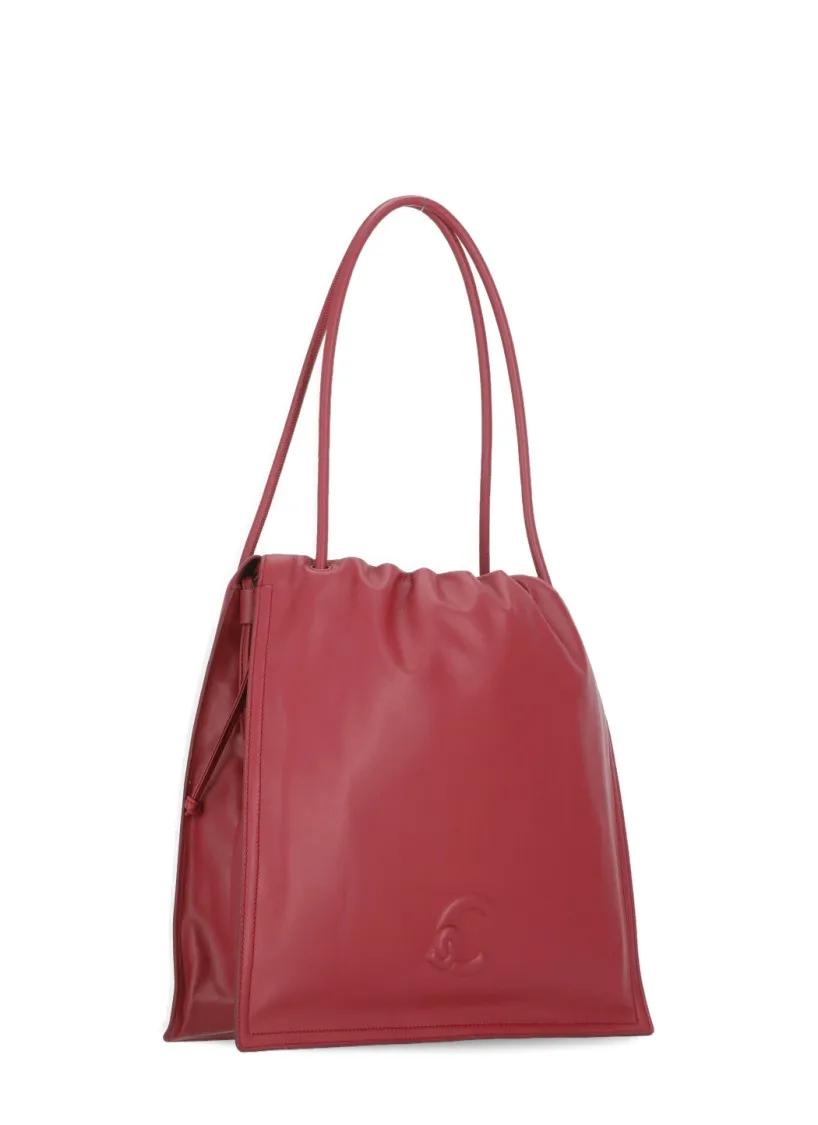 Coccinelle Rode Schoudertas Koordsluiting Handvatten Red Dames