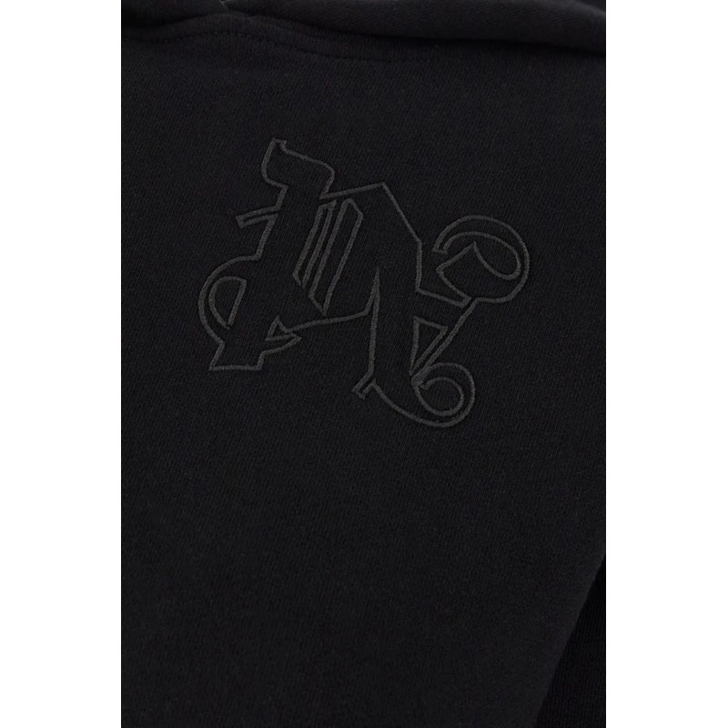 Palm Angels  Palm Angels Black stretch cotton sweatshirt schwarz(Image 3)