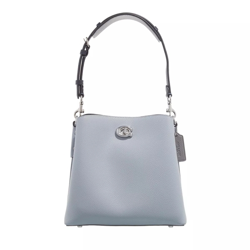 Coach Colorblock Leather Willow Bucket LH/Grey Blue Multi Schultertasche