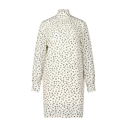 Max Mara Gepunktetes Blusenkleid Visir Creme Mini robes