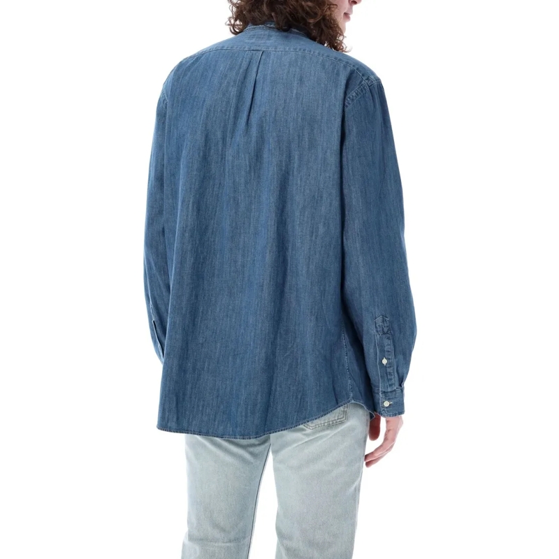 Polo Ralph Lauren Hemd Custom Fit Shirt With Button-Down Colla Blue