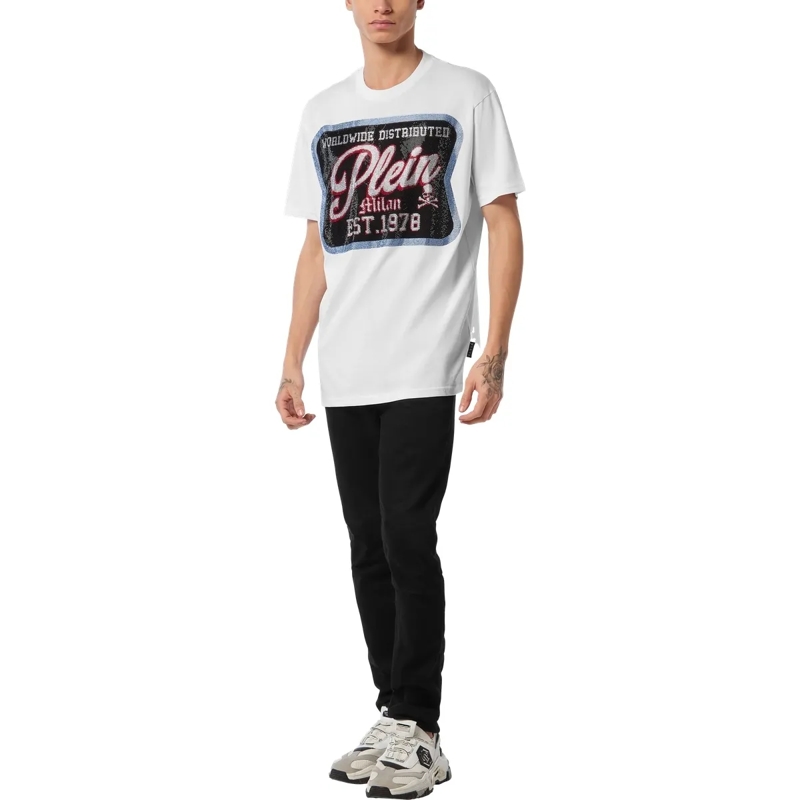 Philipp Plein T-Shirt T-Shirt Rundhalsausschnitt Milan weiss(Image 4)