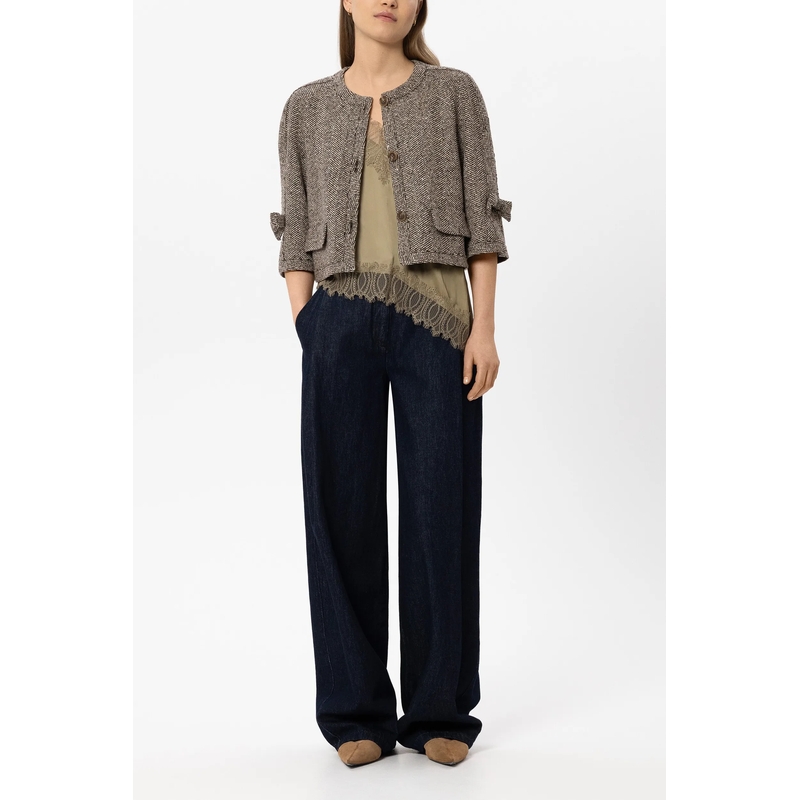 Luisa Cerano jas Fischgrat-Jacke butter yellow(Image 2)