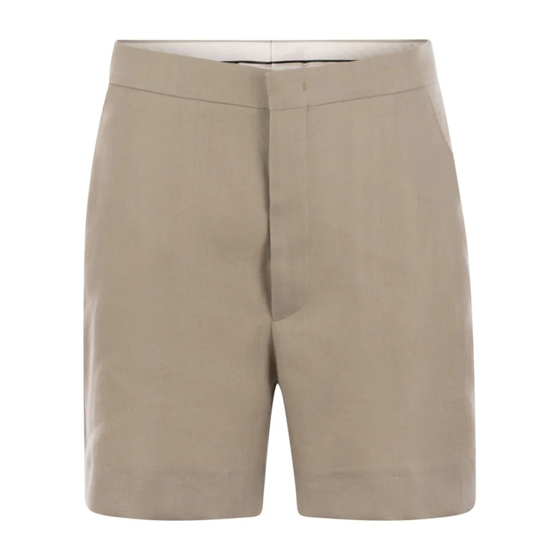 Tagliatore Casual Shorts Linen Chino Bermuda Shorts Pink