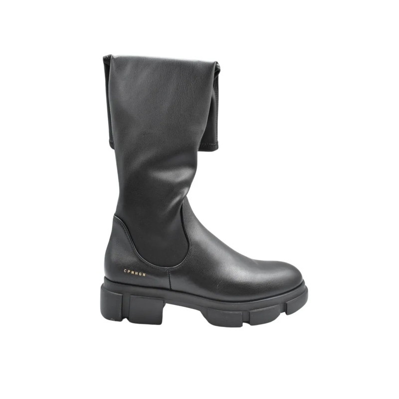 Copenhagen Bottes Laced Boots With Design Black