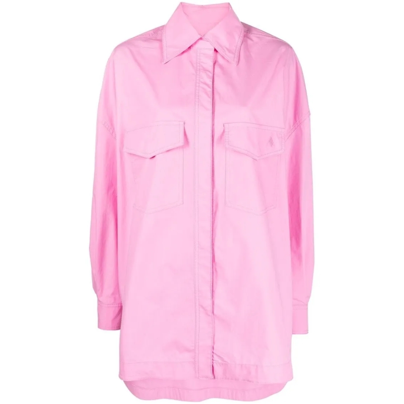 The Attico Übergangsjacke Bubblegum Pink Cotton Overshirt Purple