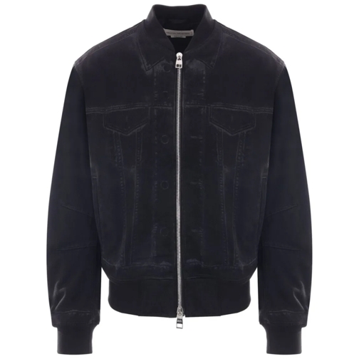 Alexander McQueen Vestes de bombardier Denim Bomber Jacket Black