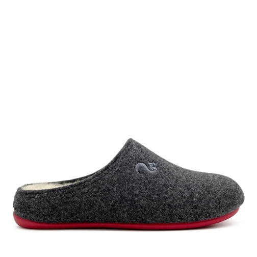 thies Slipper thies 1856 ® Recycled Wool Slippers dark grey red  grau