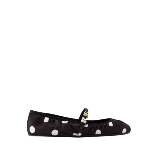 Dolce&Gabbana Ballerinas - Cotton - Black/White Black Ballerine