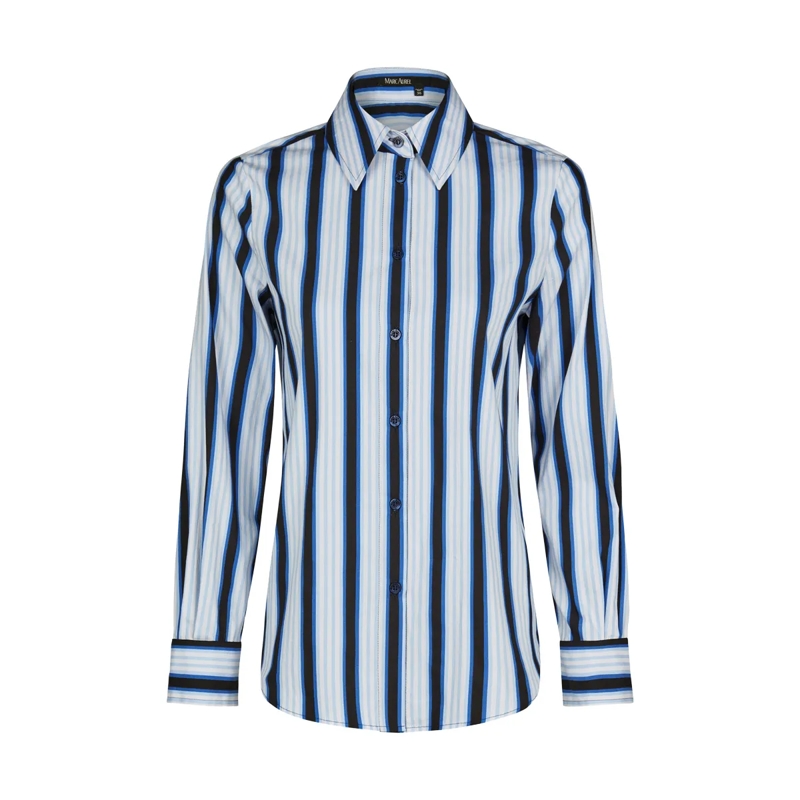 Marc Aurel Hemd Streifenhemd blau