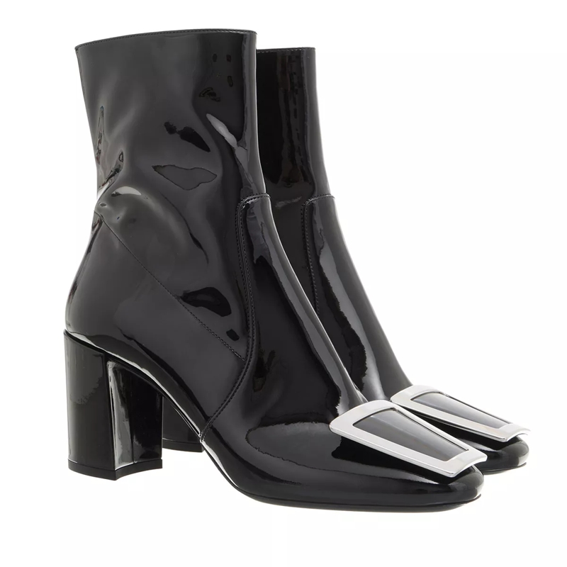 Saint Laurent Stiefeletten Maxine Booties Patent Leather Black