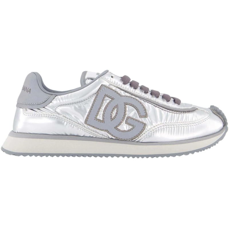 Dolce&Gabbana Low-Top-Sneaker Dames Cushion Sneaker Metallic silber