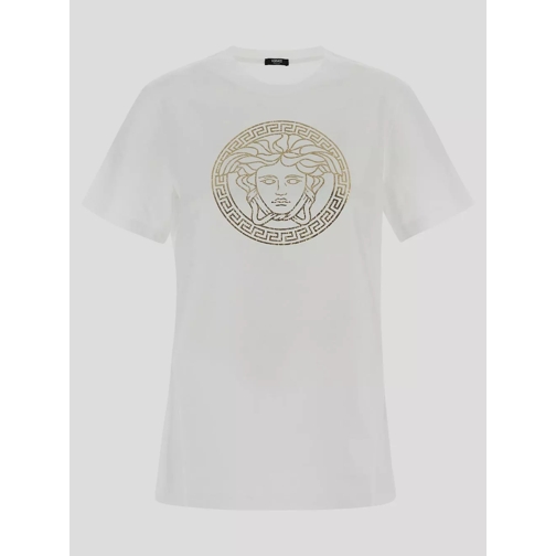 Versace Logo Jersey T-Shirt White 