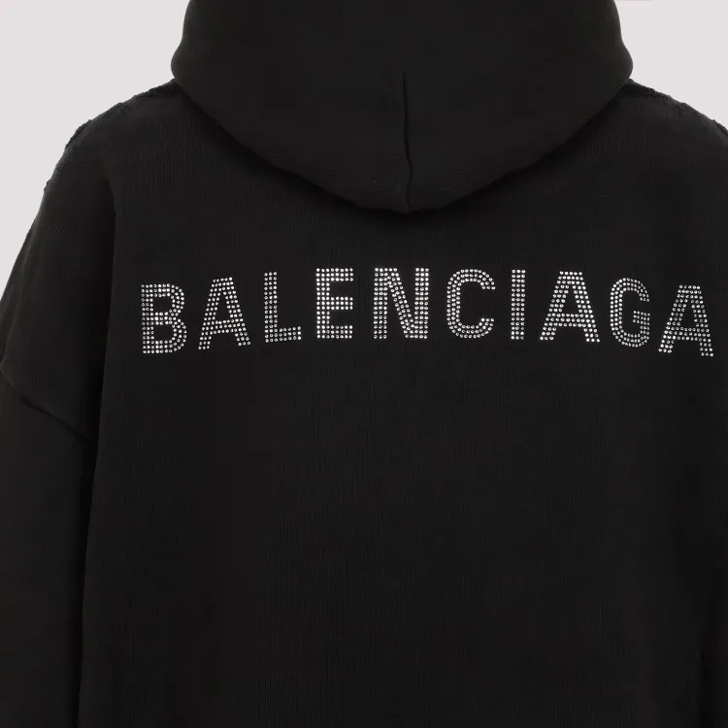 Balenciaga Medium Fit Hoodie Black