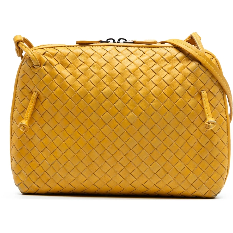 Bottega Veneta Schultertasche Nappa Intrecciato Nodini Crossbody gelb