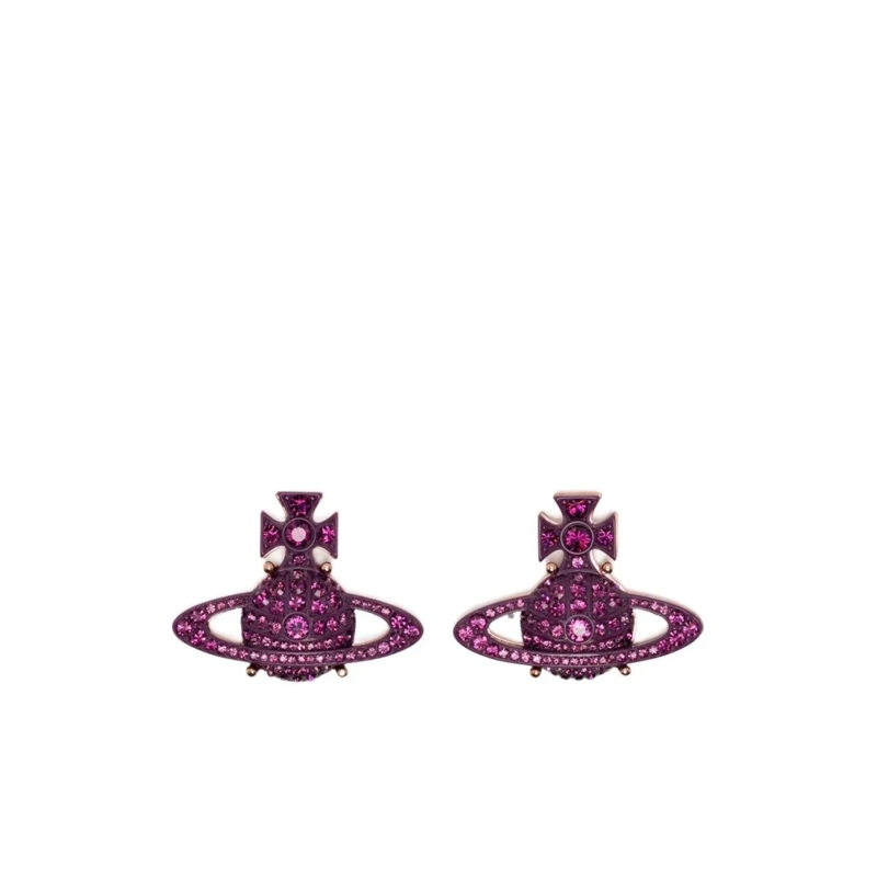 Vivienne Westwood Ohrstecker Crystal-Embellished Purple Orb Stud Earrings Not Applicable