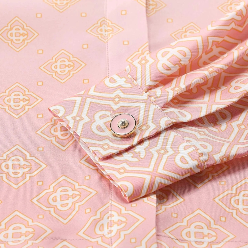 Casablanca Chemisier Hemdbluse aus Seide pink(Image 5)