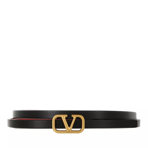 Valentino Garavani Reversible V Logo Signature Belt Calfskin Rouge Pur Thin Belt