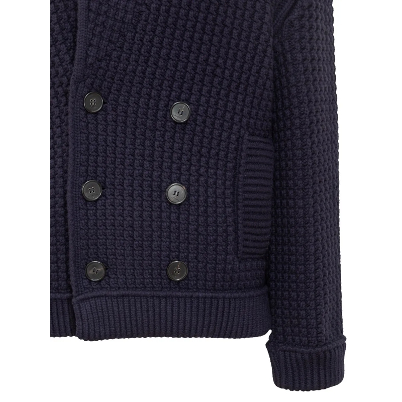 Lanvin Trenchcoat Lanvin Knit Peacoat in Lana dunkelblau(Image 4)