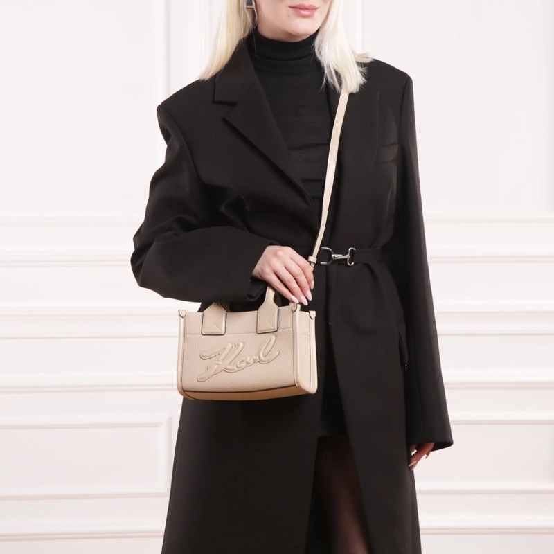 Karl Lagerfeld Tote K/Skuare Sm Tote Grainy Trench Beige(Image 2)