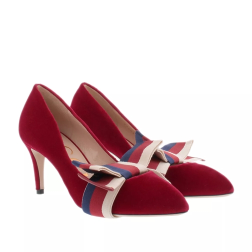Gucci Pumps Velvet With Bow Red Pumps