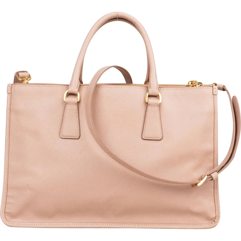 Prada Tote Prada Pink Saffiano Leather Lux Galleria Handbag rot