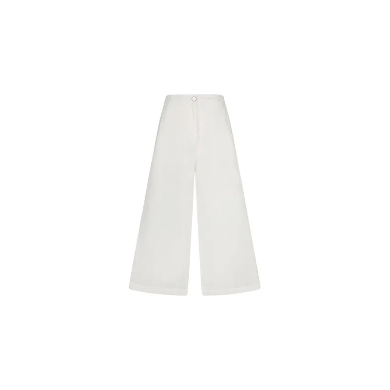 LIU JO  Wide-Leg Trousers With Front Button Closure White