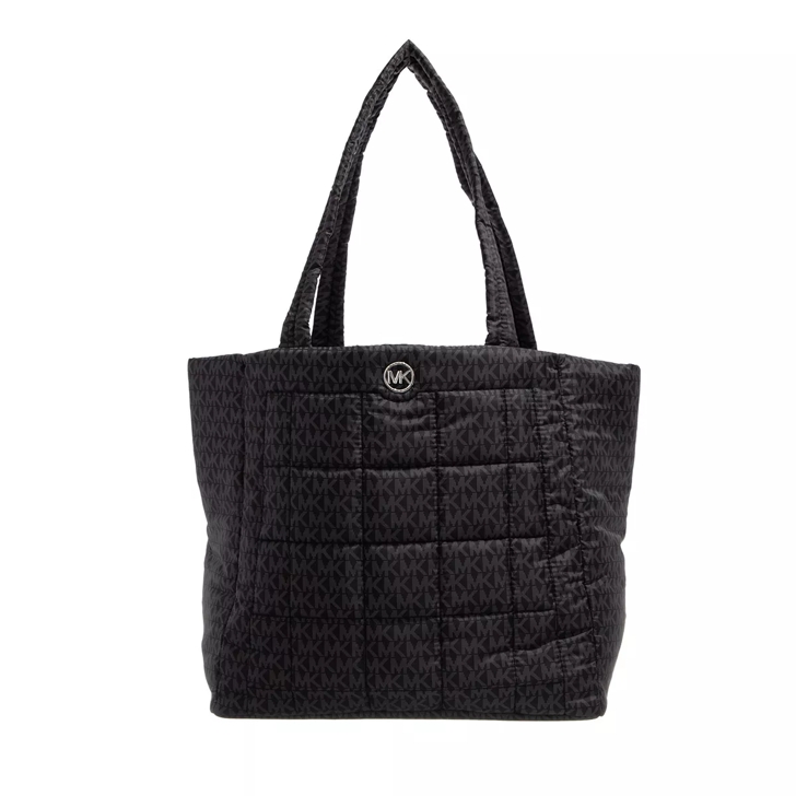 Michael Kors Lilah Large Open Tote Black Optic White Tote