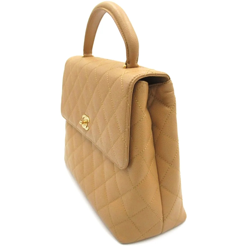 Chanel Tote Caviar Kelly Top Handle Bag braun