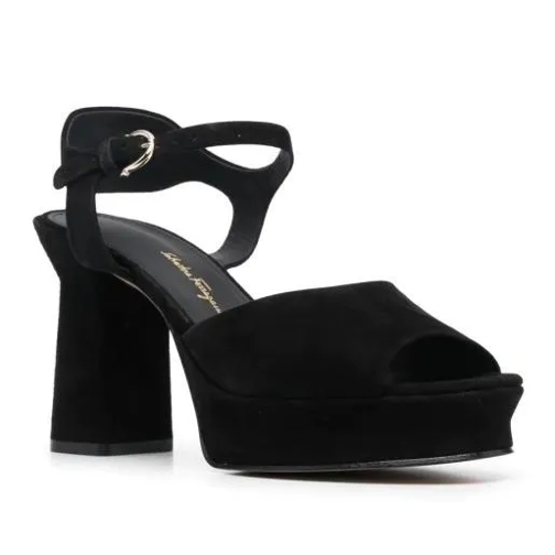 Salvatore Ferragamo Black Sasha Sandals Black Sandale