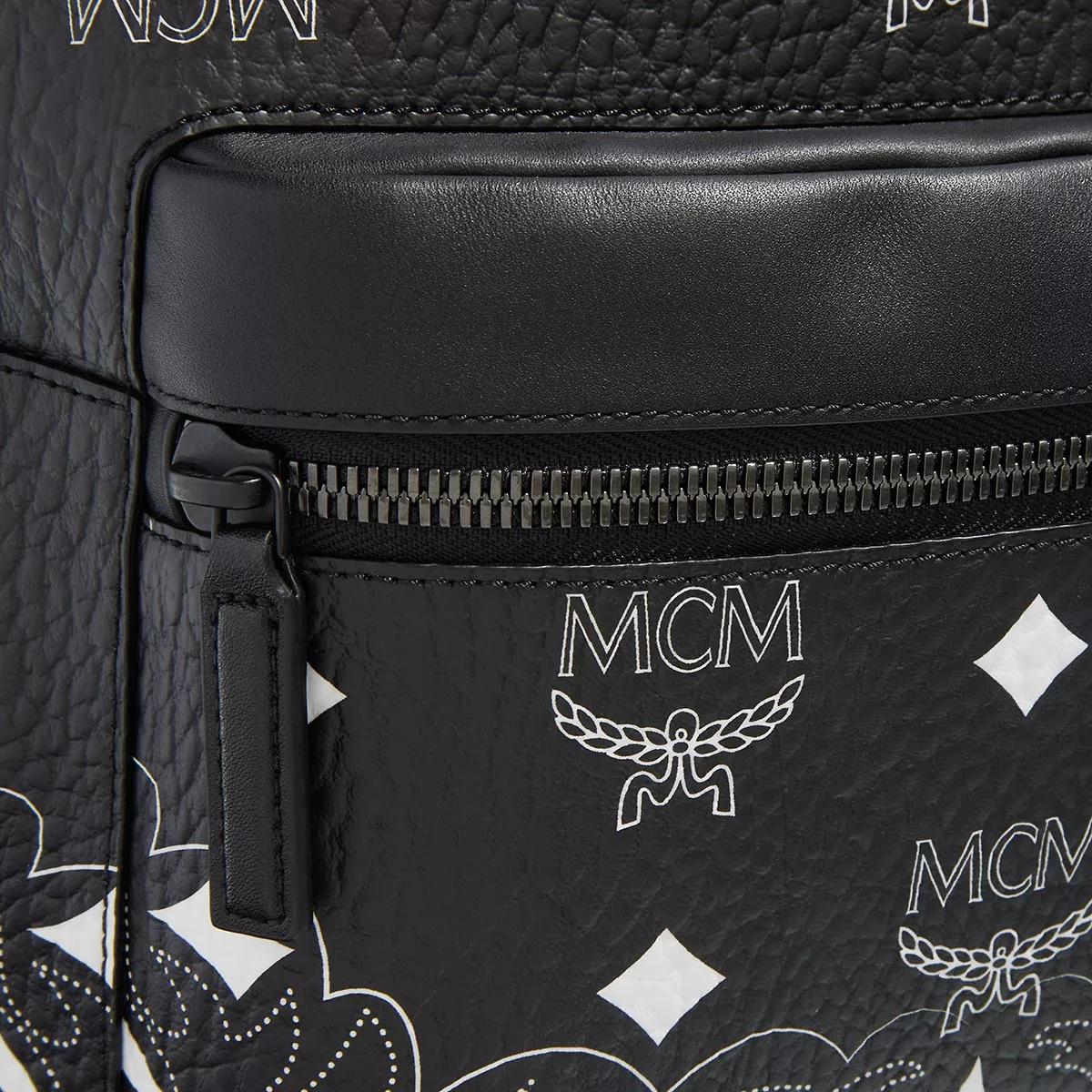 Mcm backpack outlet black and white