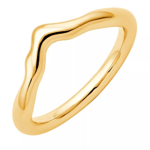 Pukka Berlin Nimbus Metal Chevron Ring Yellow Gold Ring