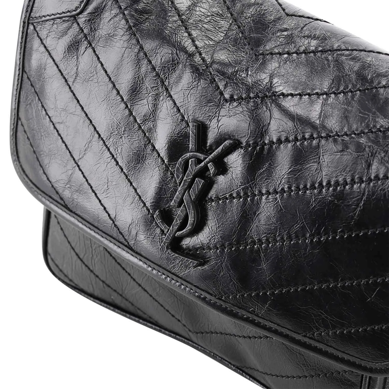 Saint Laurent Crossbody Bag Schultertasche aus Leder schwarz(Image 3)