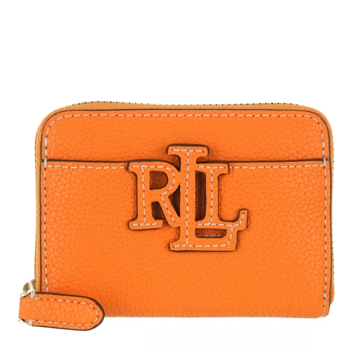 Lauren Ralph Lauren Logo Zip Wallet Small Nautical Orange Portefeuille à fermeture Éclair