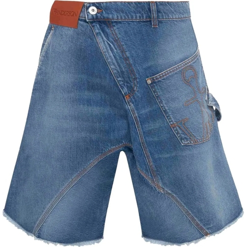 J.W.Anderson  Twisted Workwear Shorts Light Blue Denim blau