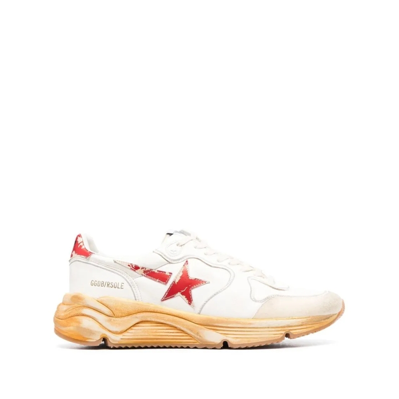 Golden Goose Low-Top-Sneaker White Canvas And Leather Sneakers Neutrals