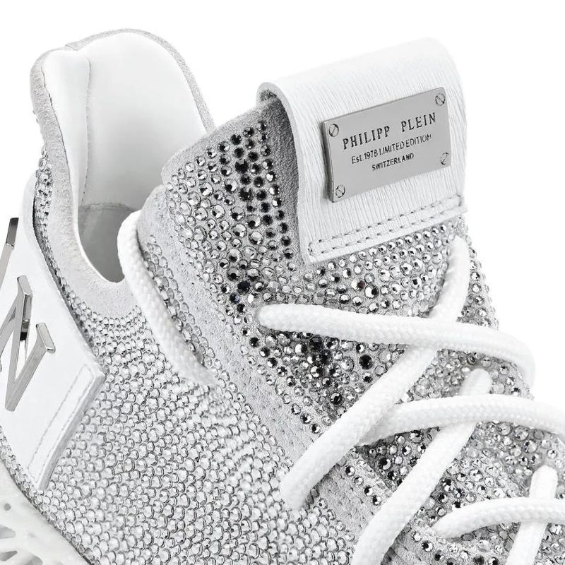 Philipp Plein Low-Top-Sneaker Runner Sneaker Skeleton Mit Schmucksteinen silber(Image 2)